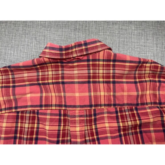 Vintage Eddie Bauer Button Down Men's Large Plaid Pocket 100% Cotton - Picture 15 of 16